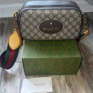 Gucci Beige and Brown Crossbody Bag